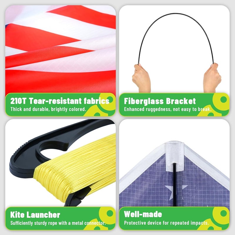 Doinfly Delta Kites for Kids & Adults, Extremely Easy to Fly, Single Line Beach Kite - Image 3